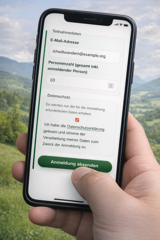 Anmeldung über Smartphone
